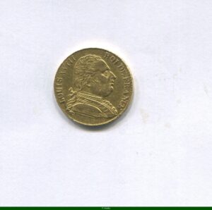 20 FRANCS OR Buste Habillé en exil 1815
