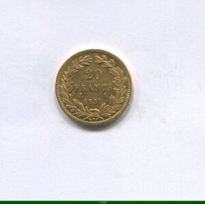 20 FRANCS OR T.N Tranche en relief