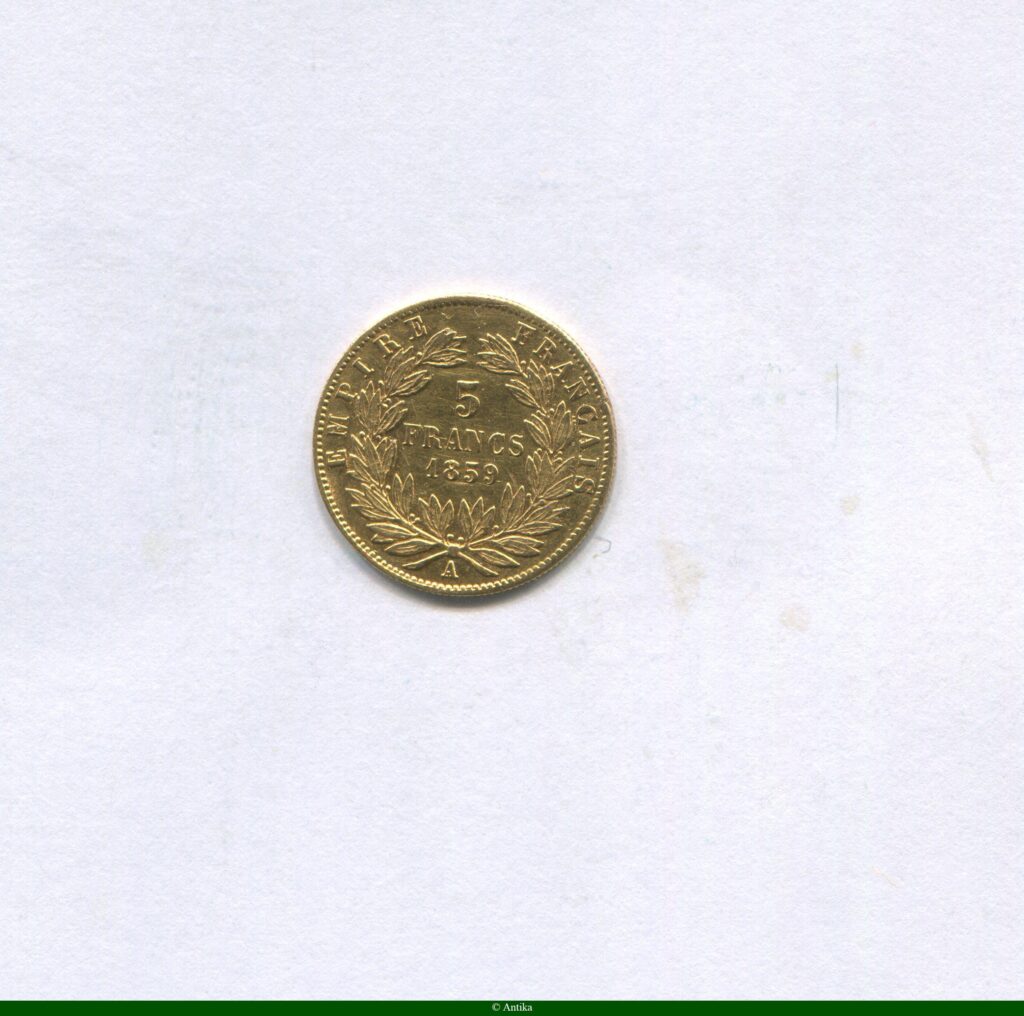 5 FRANCS OR NAP III T.N