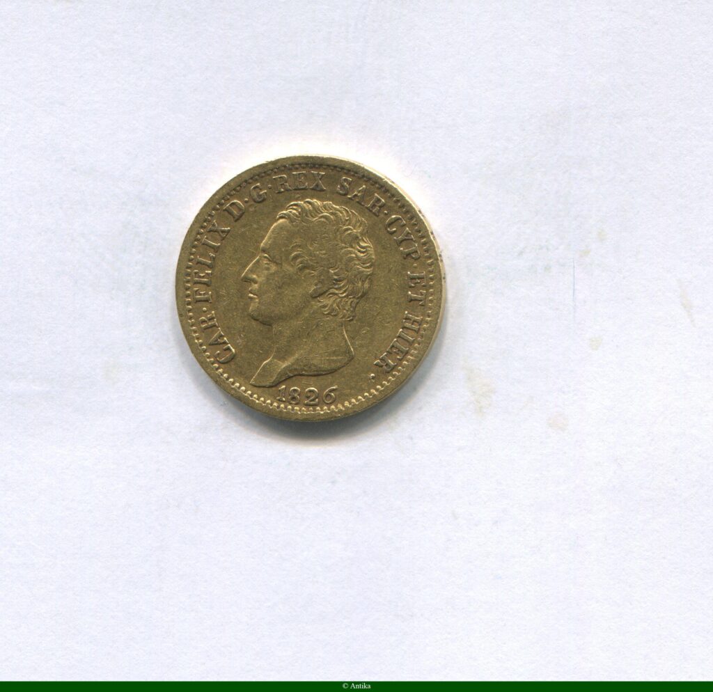 20 LIRE CHARLES FELIX Turin 6,41 gr