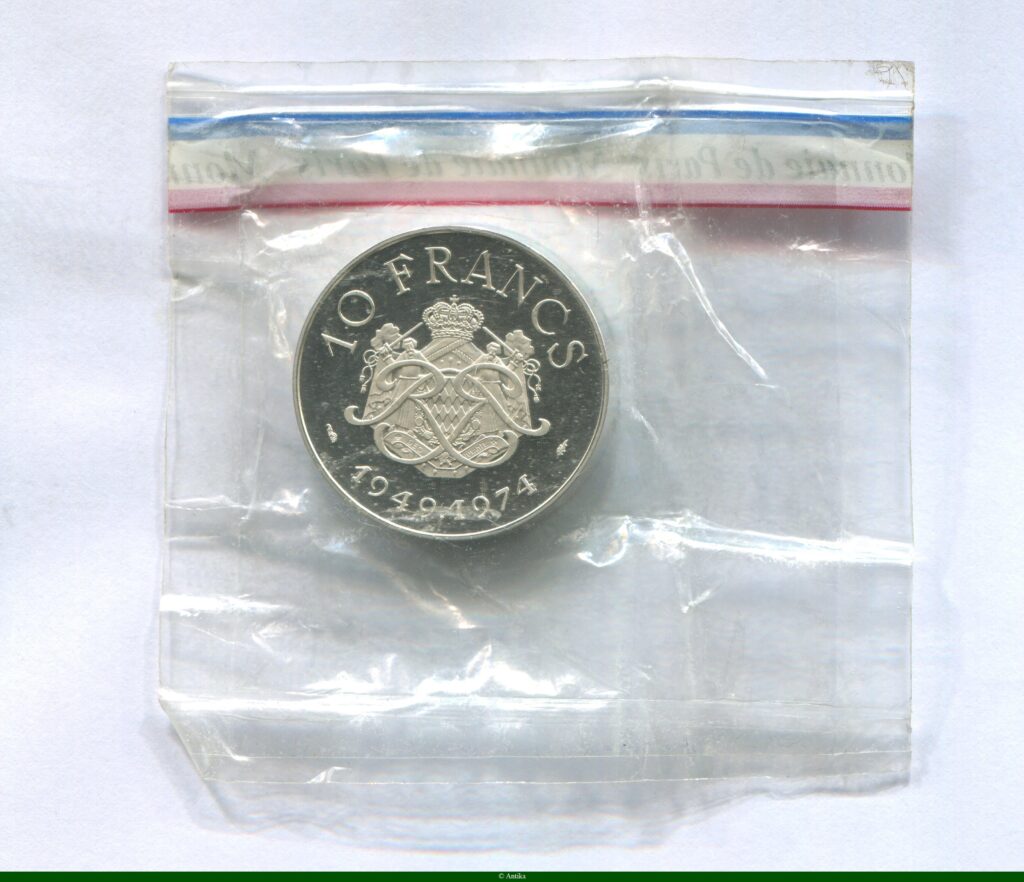 10 FRANCS RAINIER III 25 ème Anniv de Règne 1949-1974