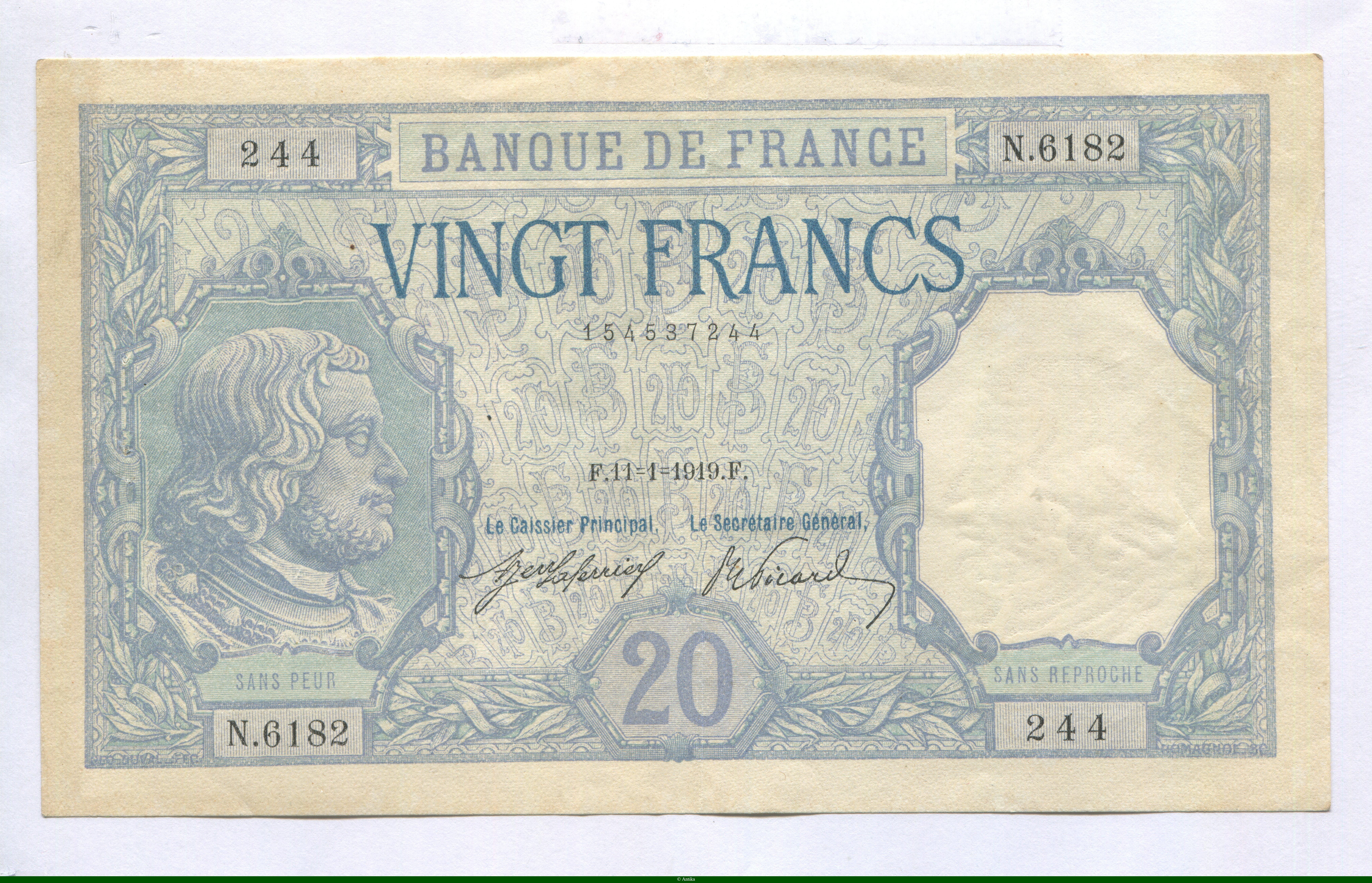 20 FRANCS BAYARD - Type1916